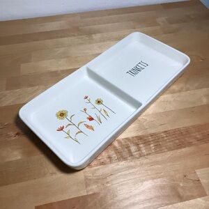 Rae Dunn Ceramic Artisan Collection by Magenta -213- Floral Trinkets Plate 13.5"